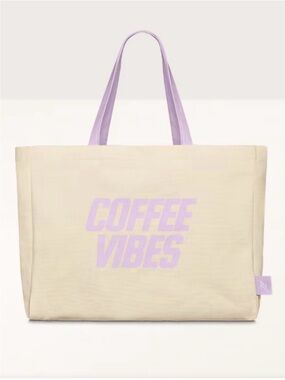 Nespresso Cream & Lavender "Coffee Vibes" Tote
